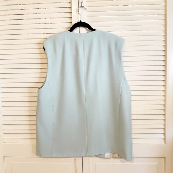 Zara Light Blue Button Down Vest - Picture 5 of 5